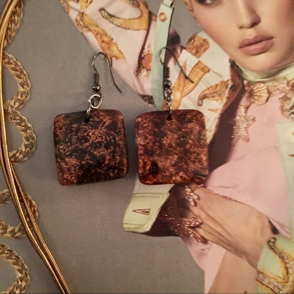 Abstract multicolor albacore lucite Necklace set - Picture 5 of 6